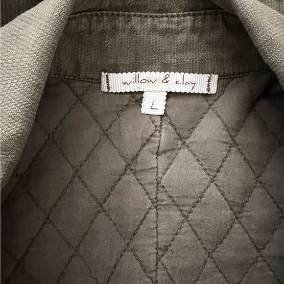 Willow & Clay Green Military Style Utility Jacket sz L - Picture 2 of 6